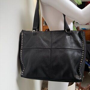 The Sak Black Leather Studded Silverlake Handbag Tote